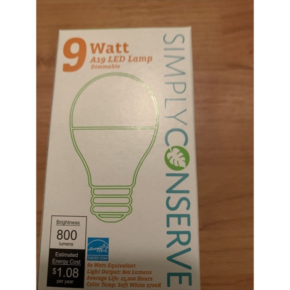 Simply Conserve 9 Watt LED Light Bulb 1pc - Picture 3 of 10